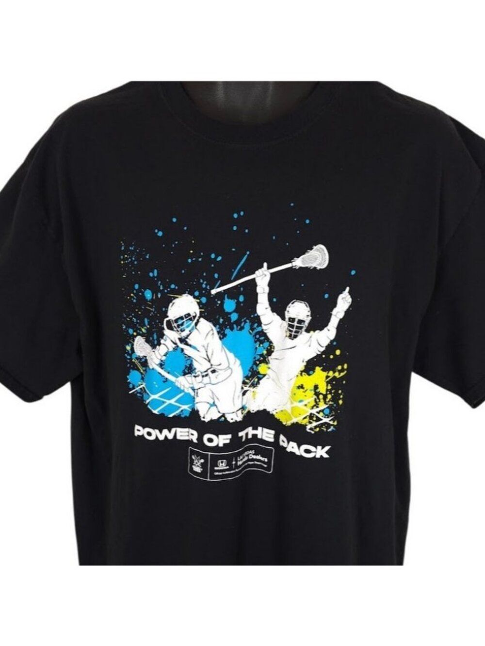 Las Vegas Desert Dogs T Shirt Mens Size XL Black Lacrosse Power Of The Pack